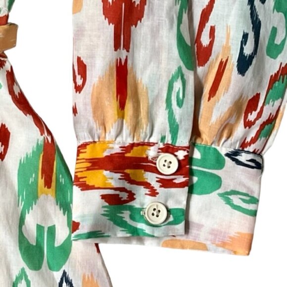 ZARA NWT The Melinda Midi Oyster White Printed Shirt Dress With Belt Size Small - Picture 10 of 15